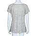 HOT Sale!Canserin Women Loose Casual Button Blouse (L, Gray)