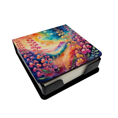 Caroline's Treasures Colorful Snapdragon PU Leather Note Paper Holder with Arti…