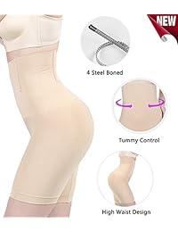 AIMILIA Body Shaper para dama, moldeador de cintura alta, adelgazador de muslo, sin costuras, control firme
