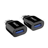 USB C to USB 3.0 Adapter, iXCC 2Pack USB Type C Male to USB 3.0 Female Converter, On The Go(OTG) for Galaxy S8 S8+, LG G5 G6, HTC 10, Nexus 5X, Nexus 6P, OnePlus 2 and More(Black2)