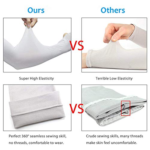 UV Protection Cooling Arm Sleeves Sun Sleeves Arm Cover for Women &Girls&Adult&Youth&Men Cycling, Running,Golf, Driving,Basketball, Football & Outdoor Activities Tattoos Arm Warmer