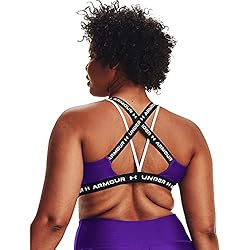 Under Armour Women's Crossback Low Bra, Purple Zest