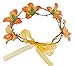 Love Sweety Lily Flower Crown with Adjustable Ribbon for Wedding HH9 (Orange)