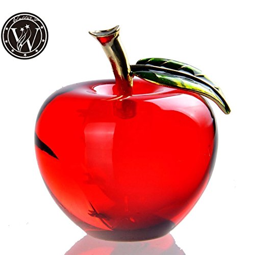 Waltz&F Crystal Apple Paperweight Craft Decoration (red) - Thumbnail 2