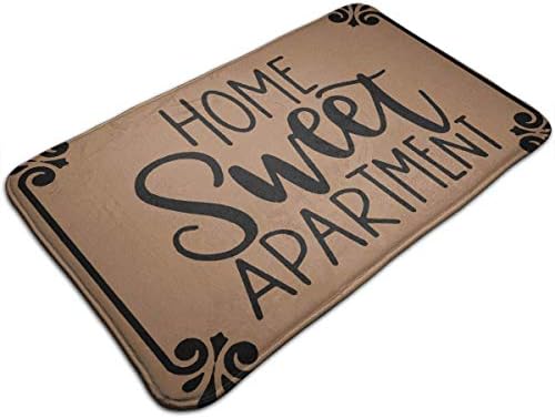 GDESFR Door mat Home Sweet APARMENT Doormat Entrance Mat Floor Mat Rug Indoor/Outdoor/Front Door/Bathroom Mats Rubber Non Slip 15.7 X 23.6 Inch Welcome Doormat