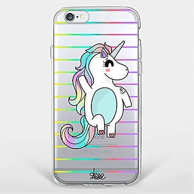 Cases for IPHONE Happy Unicorn TPU 7 7Plus 6S/6 6Plus/5S SE (Compatible Models : IPhone 8 Plus)