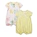Burt's Bees Baby Baby Girls' 2 Pack Organic Cap Sleeve Bubbles, Duckling, 3-6 Months