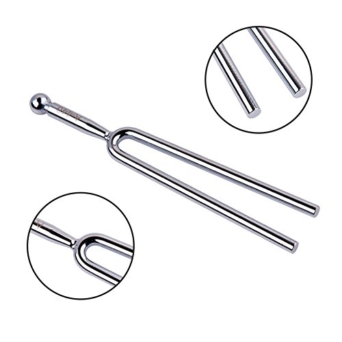 QIYUN Tuning Fork, A440Hz Tuning Fork - Standard A 440 Hz Violin Guitar Tuner Instrument with Soft Shell Case and Cleaning Cloth
