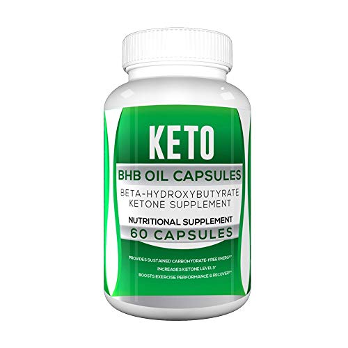 Keto BHB Oil Capsules for Weight Loss - Green Keto BHB Oil Powder Capsules (Beta-Hydroxybutyrate) - Keto BHB 800 Pills (60 Capsules, 1 Bottle)