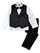 Spring Notion Little Boys' Modern Fit Tuxedo Set, No Tail 3T Black