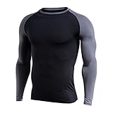 JAKY GLOBAL Mens Cool Dry Compression Shirt-Long Sleeve Top Base Layer