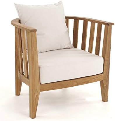 Amazon Com Westminster Teak Furniture Kafelonia Club Chair Outdoor And Patio Furniture Sets Garden Outdoor