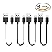 Fleck Lightning to USB Cable for Apple Devices Short, Black, 4 Count