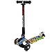 Allek Scooter, 3 Wheel Adjustable Height PU Flashing Wheels Kick Scooter for Kids with Patented Folding System Best Gifts for Children from 3 to 17 Year-Old (Crazy Hip-hop)