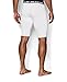 Under Armour Men's HeatGear Armour Compression Shorts - Long, White/Graphite, Large