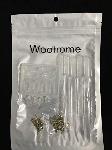 36 PCS Stud Earring Mold Tool Included 9 PCS Silicone Resin Mould, 20 PCS Stud Earring and 8 PCS Ear Hook, Woohome Casting Moulds Clear Tiny Ear for DIY Jewelry Craft Making - Thumbnail 4