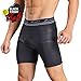 Przewalski Mens Cycling Underwear Shorts 4D Padded Bike Undershorts Bicycle MTB Liner Shorts with Silicone Leg Grippers Dark Black