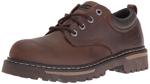 Skechers USA Men's Cool Cat Padded Collar Oxford, Dark Brown, 8 M US
