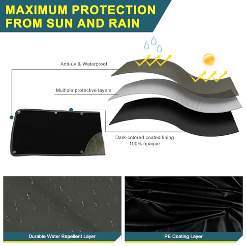 Rear Tent Replacement for VW T4/T5/T6/T6.1, Car Tent Tailgate Awning Tailgate Tent Waterproof Portable for T5 T6 Bus, Front SUV Van Camping