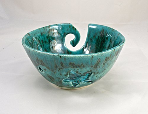 Large Pottery Yarn Bowl Knitting Bowl Crochet Bowl Lead free Glaze