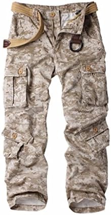 AUSZOSLT Men's Multi Pocket Loose Casual Work Pants Cargo Pants