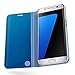 Galaxy S7 Case, AICase Luxury Translucent View Window Front Smart Sleep/Wake Up Function Mirror Screen Flip Electroplate Plating Stand Full Body Protective Case for Samsung Galaxy S7 (Blue)