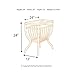 Ashley Furniture Signature Design - Antigo Chair Side End Table - Contemporary - Slate Top with Metal Bottom - Black