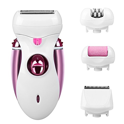 Hair Epilator, Buture Womens Epilator Cordless 4 IN 1 Electric Hair Remover Razor Shaver with Bikini Trimmer Callus Remover Hair Care Wet or Dry … - Thumbnail 7