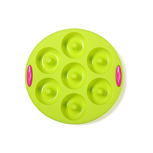 AMY 7 Even Green Silicone Cake Mold Donut Mousse Model DIY Baking Fondant Tool -26.3 * 28.3cm (color : GREEN)