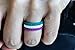 FluxActive Silicone Wedding Ring for Women by (8 Pack) Thin Stackable Rubber Bands - Diamond Pattern (Yellow, Turquoise, Light Purple, Dark Purple, Coral, Teal, Light Gray, Dark Gray, 6)