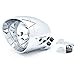 Krator 6 3/4 Custom Chrome Headlight Head Light for any Harley, Honda, Yamaha, Suzuki, Kawasaki, Custom Bike, Cruiser, Choppers