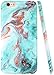 A-Focus Compatible with iPhone 6s Case Marble, iPhone 6 Case, Smooth Marble Series Rock Stone IMD Design Shock Proof Flexible Slim TPU Rubber Case for iPhone 6 iPhone 6s 4.7 inch Glossy Bluish Green