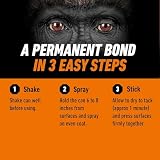 Gorilla Heavy Duty Spray Adhesive 400ml Fast Drying Clear Mist Wood Metal Fabric view 11