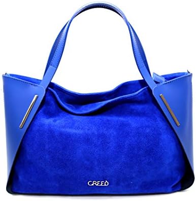 Womens, Leather Handbag, Parma, Made in Italy , CREEO Red (Gold)