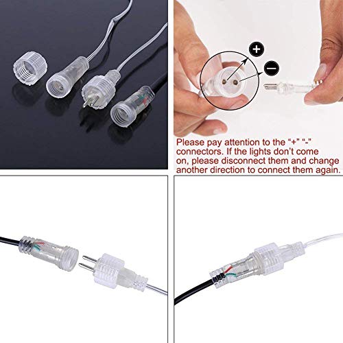 Rain Drop String Lights, ZCPlus LED Meteor Shower Tube Lights 11.8 Inch 8 Tubes Icicle Snow Falling Fairy Light for Xmas Wedding Party Holiday Garden Decoration(Ice Blue)