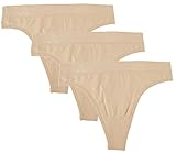 Balanced Tech Women's Seamless Thong 3 Pack - Nude - Medium