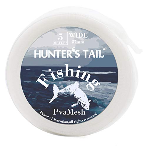 Hunter's Tail Water-Soluble Fishing Mesh, PVA Mesh Fishing Bait Mesh Bag Stocking Baits Non-Toxic No Pollution Efficient Fishing Tool