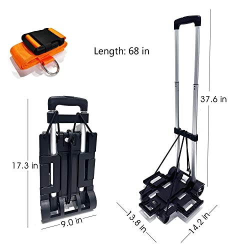 Car Seat Travel Cart for Airport Carseat Roller for Traveling. Extendable Base Plate, Foldable