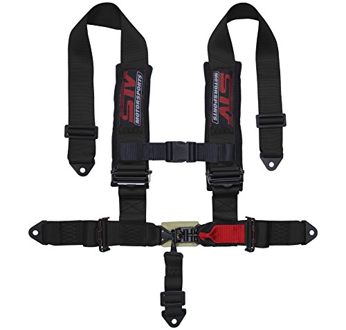 STV Motorsports 5 Point Universal Racing Seat Harness Latch and Link 2" Pads RH5.2H - for Off-Road Vehicles, UTV, Trucks (PAIR) (Black) - Thumbnail 2