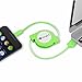 USB C Cable, Veckle 2.3 Ft Type C Retractable Cable for Nexus 5x, Nexus 6p, LG G5, OnePlus 2, Nextbit Robin, Nintendo Switch and More USB C Devices, Green