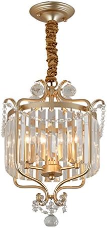 YXGH Pendant Lights- American Rural Small Crystal Chandelier Pastoral Vintage Continental Cloakroom Entrance Aisle Restaurant Bedroom Home Light Fixture (Size : 3952cm)