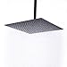 Hiendure Rain Shower Head, 16 Inch High Pressure Stainless Steel Rainfall Shower Head Square Waterfall Bath Shower with Silicone Nozzle and Adjustable Metal Swivel Ball Joint, Black