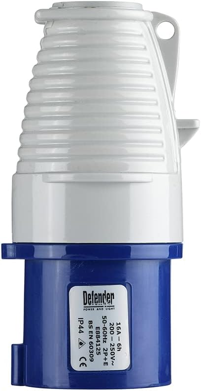 Defender 16A 230V Plug (E884125) Power Light Compact Ergonomic Twist Lock