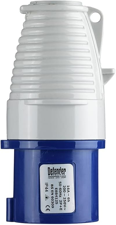 Defender 16A 230V Plug (E884125) Power Light Compact Ergonomic Twist Lock