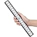 Motion Sensor Light Wireless Cabinet Lights for Closet,Drawer,Cupboard, 18-led Motion Sensing Under Cabinet Lighting,USB Rechargeable Magnetic Stick-on Anywhere LED Light Bar, White Light, Black