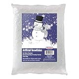 Artificial Snow 10 Ounces Fake Snow Flakes for Christmas Tree Decoration, Village Displays - Sparkling White Dry Plastic Snowflakes for Holiday Decor and Winter Displays