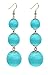 VK Accessories Thread Ball Dangle Earrings Thread Dangle Earrings Soriee Drop Earrings Beaded Ball Ear Drop Turquoise