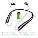 Bluetooth Headphones, Bluenin Wireless Neckband Headset with Retractable Earbuds, Sport Sweatproof Stereo Earphones with Mic (15 Hrs Playtime,CVC 6.0 Noise Cancelling) (Matte Black)