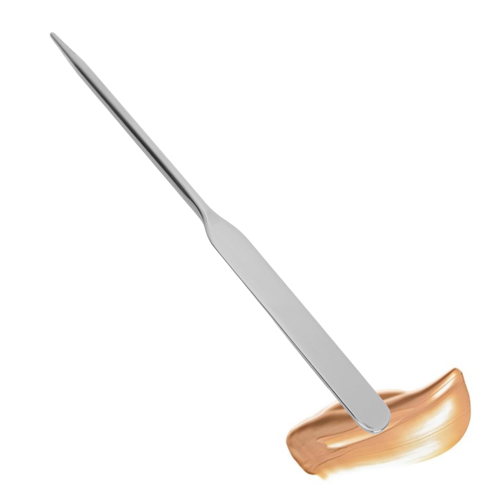 Yinhing Foundation Spatula, Stainless Steel Makeup Mixing Palette Liquid Spatula, Ergonomic Nail Art Makeup Stirring Rod for Makeup Art