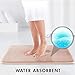 Genteele Memory Foam Bath Mat Non Slip Absorbent Super Cozy Velvet Bathroom Rug Carpet (17 inches X 24 inches, Beige